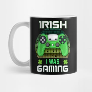 Shamrock Irish I Was Gaming Retro Vintage Gamer Patrick's Day Mug